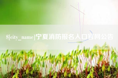 泗阳宁夏消防报名入口官网公告