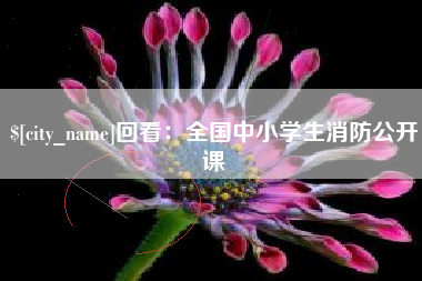 泗阳回看：全国中小学生消防公开课