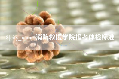 泗阳消防救援学院报考体检标准