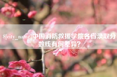 泗阳中国消防救援学院各省录取分数线有何差异？