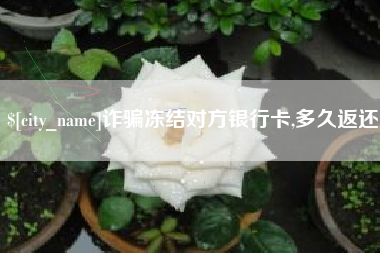 泗阳诈骗冻结对方银行卡,多久返还