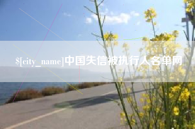 泗阳中国失信被执行人名单网