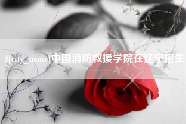 泗阳中国消防救援学院在辽宁招生