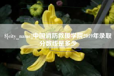 泗阳中国消防救援学院2019年录取分数线是多少