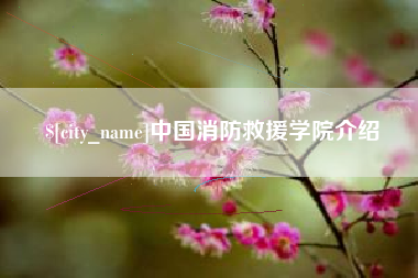 泗阳中国消防救援学院介绍