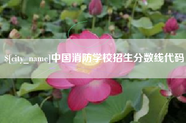 泗阳中国消防学校招生分数线代码