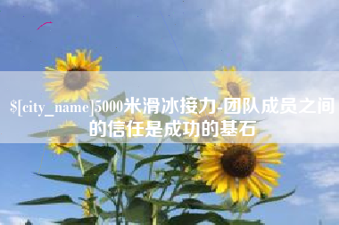 泗阳5000米滑冰接力-团队成员之间的信任是成功的基石