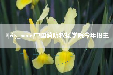 泗阳中国消防救援学院今年招生