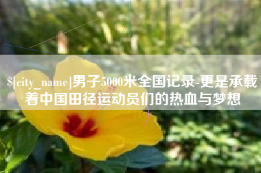 泗阳男子5000米全国记录-更是承载着中国田径运动员们的热血与梦想