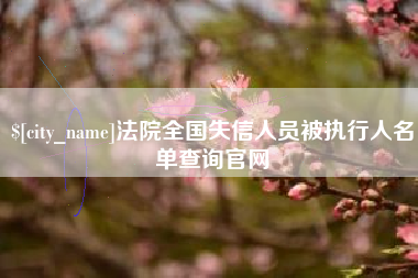 泗阳法院全国失信人员被执行人名单查询官网
