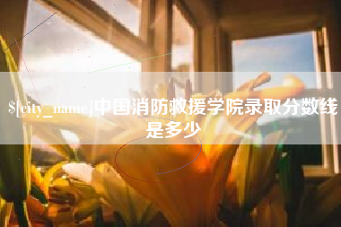 泗阳中国消防救援学院录取分数线是多少