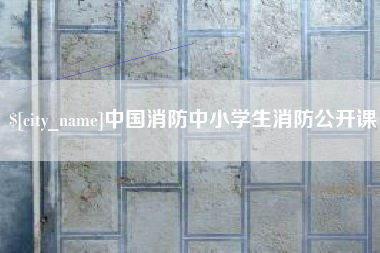 泗阳中国消防中小学生消防公开课