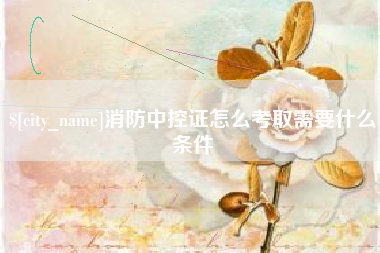 泗阳消防中控证怎么考取需要什么条件