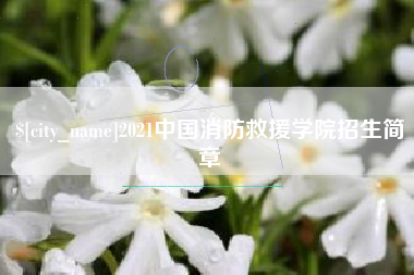 泗阳2021中国消防救援学院招生简章