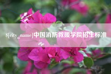 泗阳中国消防救援学院招生标准