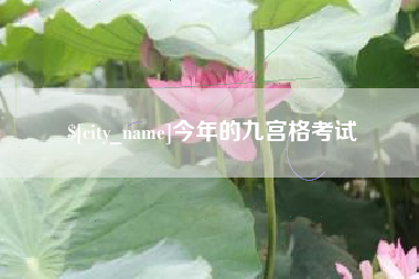 泗阳今年的九宫格考试