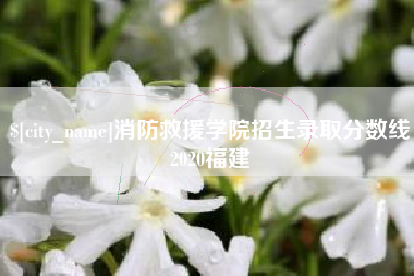 泗阳消防救援学院招生录取分数线2020福建