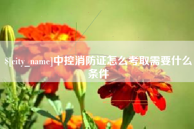 泗阳中控消防证怎么考取需要什么条件