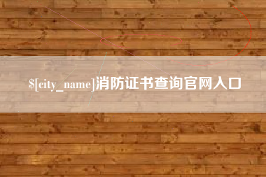 泗阳消防证书查询官网入口