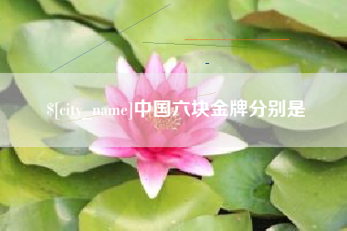 泗阳中国六块金牌分别是
