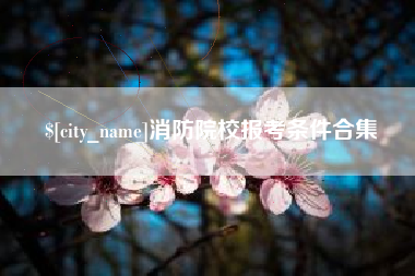 泗阳消防院校报考条件合集